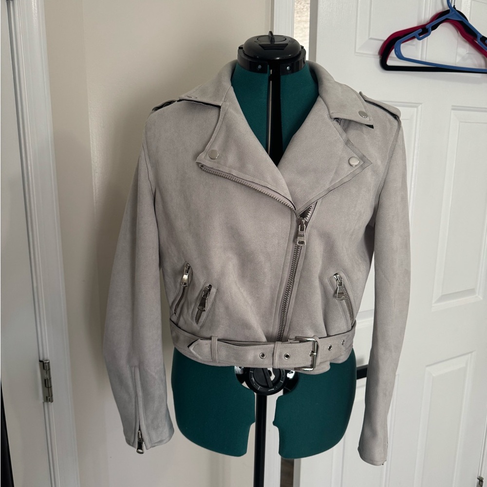 Simplee Apparel Women's Gray Bomber Jacket